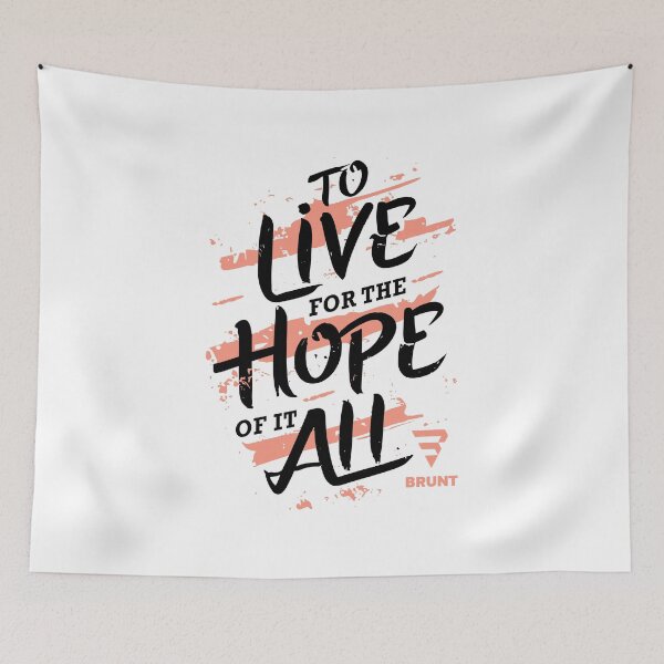 Item preview, To Live for the Hope of it All. Creative typography designed and sold by BRUNTadventures.