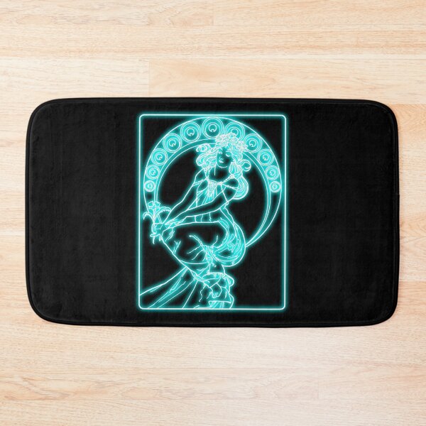 Item preview, Alphonse Mucha blue Neon designed and sold by Heraldry design.