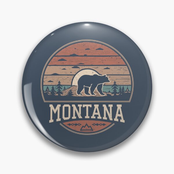 Item preview, Montana - Vintage Sunset - Colorful Illustration designed and sold by Amazing States of America.