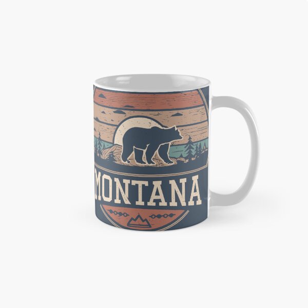 Item preview, Montana - Puesta de sol vintage - Ilustración colorida designed and sold by Amazing States of America.