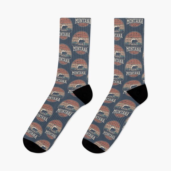 Item preview, Montana - Vintage Sunset - Colorful Illustration designed and sold by Amazing States of America.