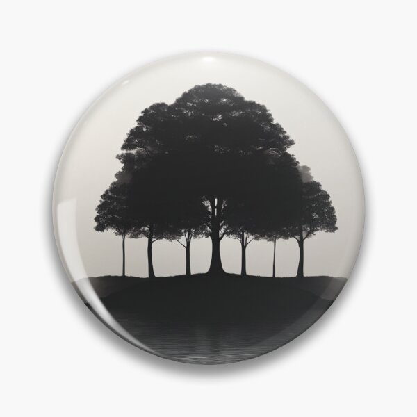 Item preview, Minimalist tree silhouettes forming a serene and balanced composition designed and sold by kiwimick.