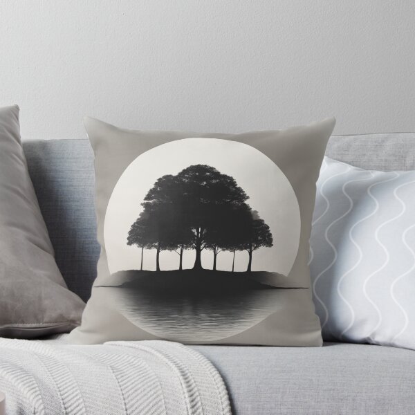 Item preview, Minimalist tree silhouettes forming a serene and balanced composition designed and sold by kiwimick.