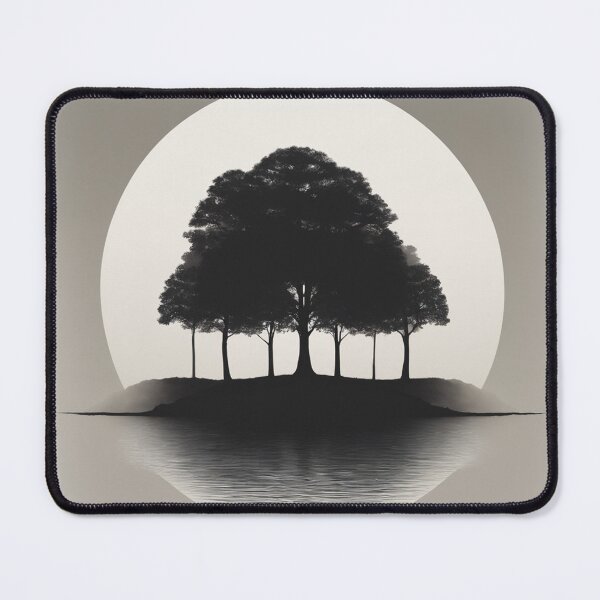 Item preview, Minimalist tree silhouettes forming a serene and balanced composition designed and sold by kiwimick.
