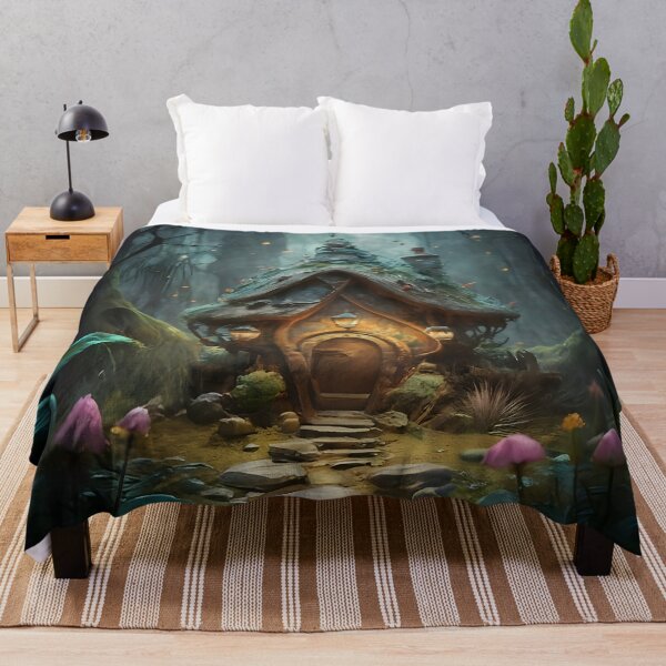 Item preview, Gnome Cottage Home - Vintage Fantasy Art designed and sold by DragonRealms.