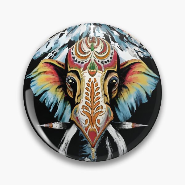 Item preview, The mountain and decorated elephant head designed and sold by Ann Miu Deluxe.