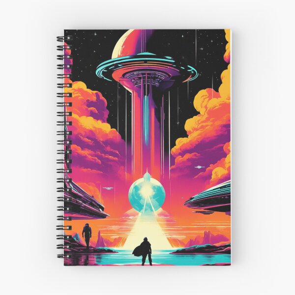 Item preview, retro sci-fi movie posters, featuring spaceships and futuristic elements. designed and sold by kiwimick.