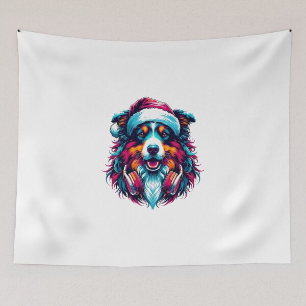 Item preview, Urban Australian Shepherd Christmas designed and sold by YANNISQ49.