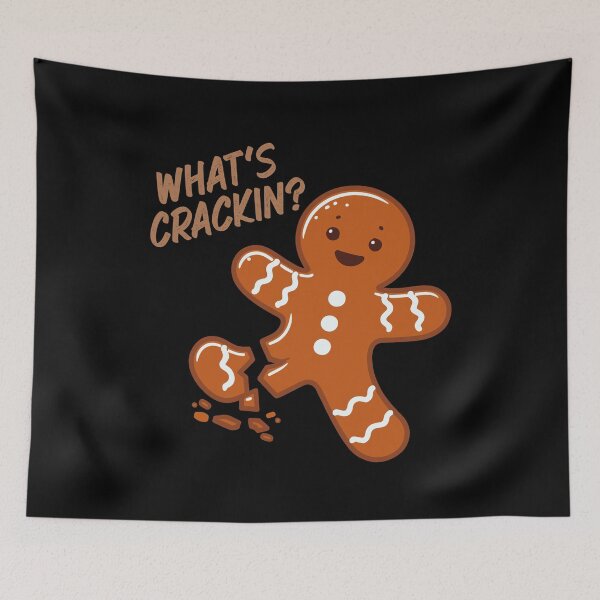 Item preview, Gingerbread Man Joke Funny Sayings What's Crackin' designed and sold by wtfbba.
