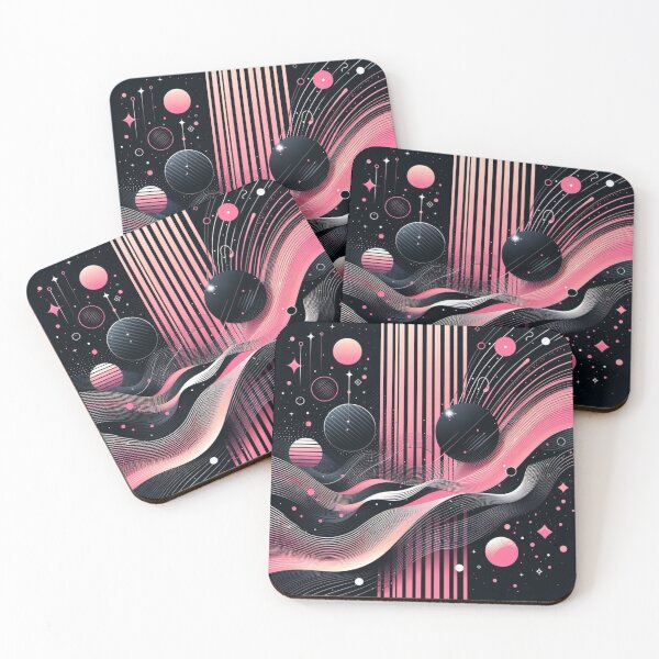 Item preview, Pink and Black Suspended abstract art designed and sold by LindaV44.