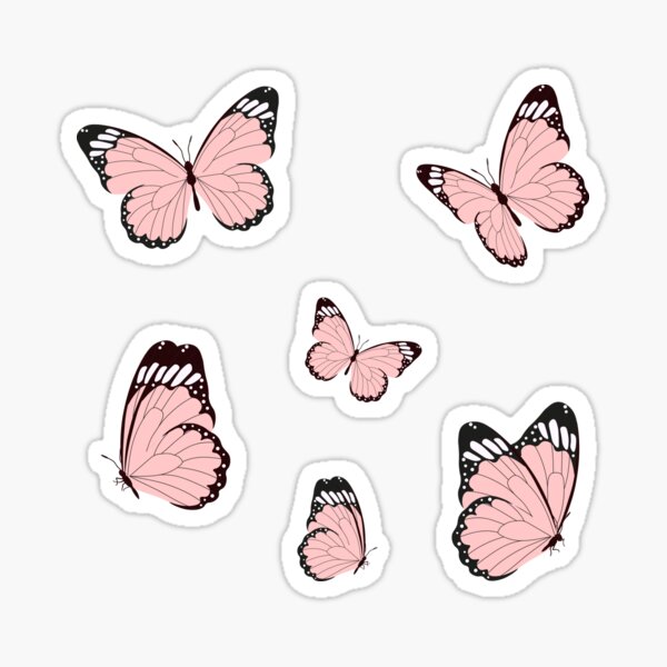 Pink Monarch Butterflies Pack Sticker