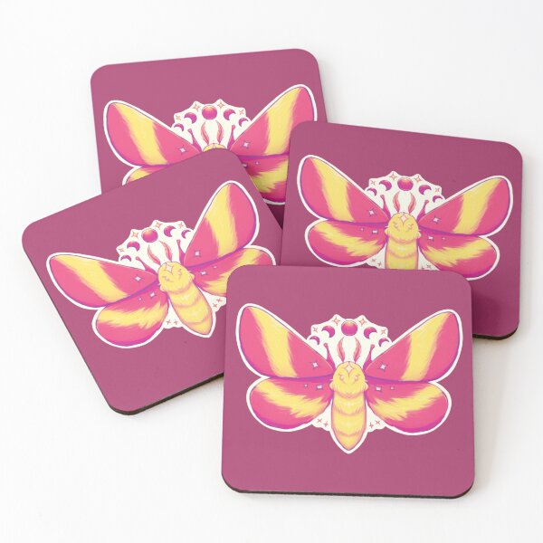 Item preview, Rosy maple moth moon phases designed and sold by ApplePies-0.