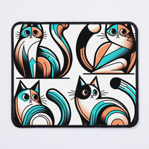 Item preview, Classic Cute Quirky Cats Funny Felines Print designed and sold by visionaryprint.