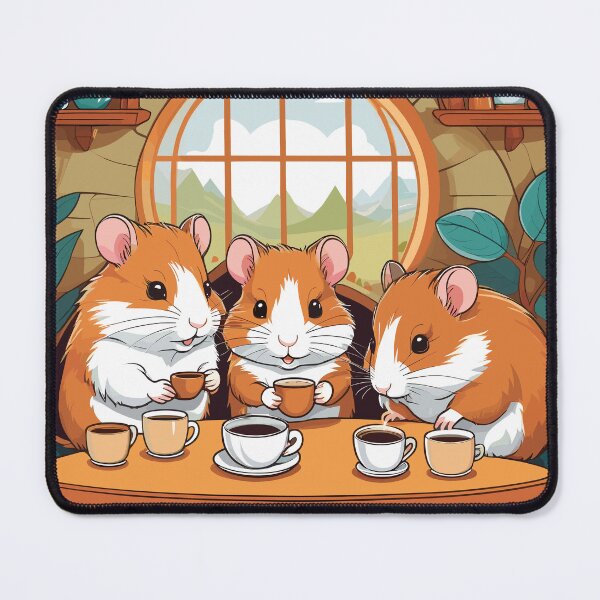 Item preview, Hamsters Drinking Tea Artwork designed and sold by WildlifeInc.