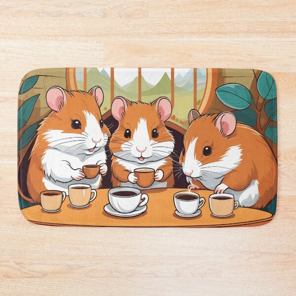 Item preview, Hamsters Drinking Tea Artwork designed and sold by WildlifeInc.