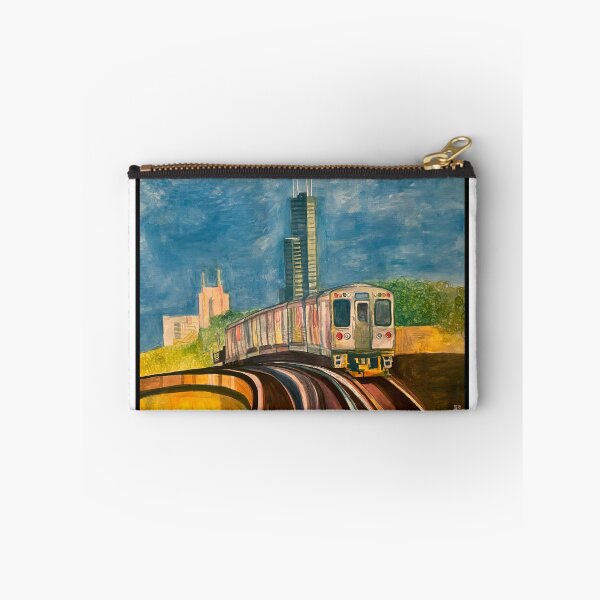 Item preview, Watercolor CTA Blue Line - Chicago L designed and sold by alchemyopolis.