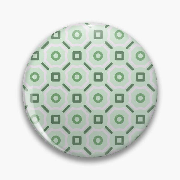 Item preview, Green Sage Square Circle Fresh Serene Nature Modern Scandinavian Memphis Eco Pattern designed and sold by PenguinForests.