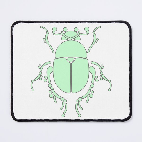 Item preview, Colorful, geometric beetle pattern/ mint green. designed and sold by My-fake-places.