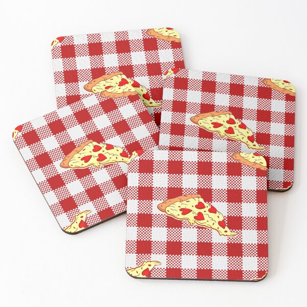 Item preview, heart pizza valentine red gingham  designed and sold by Gossip Rag.