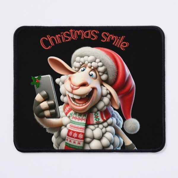 Item preview,   Sheep xmas selfie  designed and sold by ArtFeverShop.