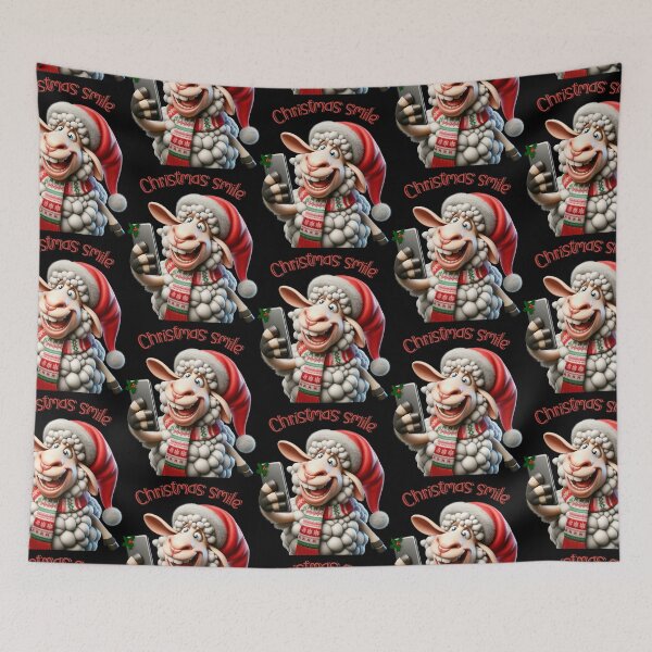 Item preview,   Sheep xmas selfie  designed and sold by ArtFeverShop.