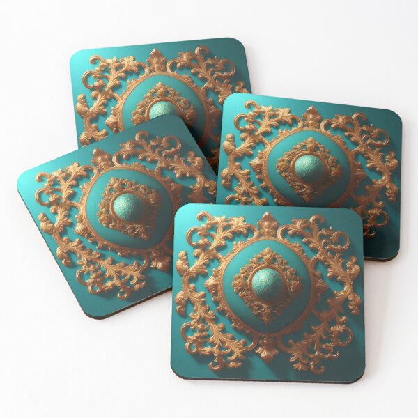 Item preview, Teal & Gold Baroque designed and sold by DesignsByPrnces.
