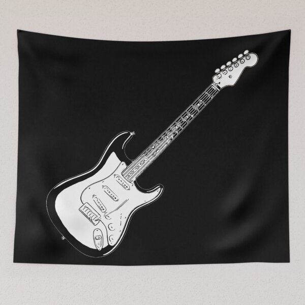 Item preview, Strat Style Electric Guitar Line Art designed and sold by kakarikihill.