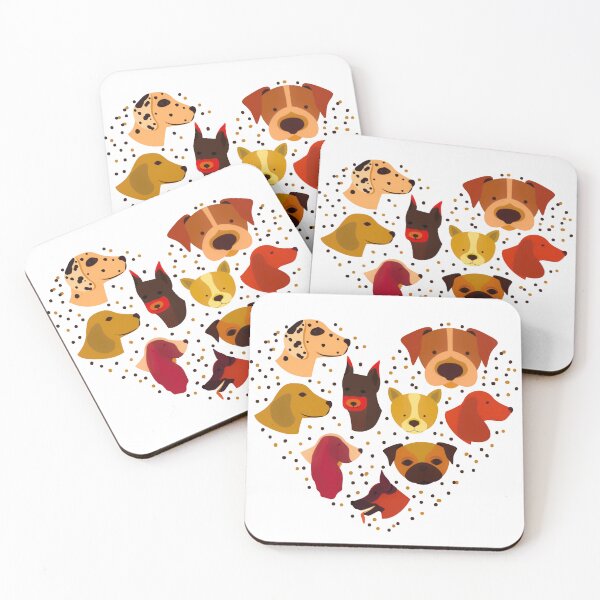 Item preview, Love Heart With Dog Faces designed and sold by TheCatmeow2000.