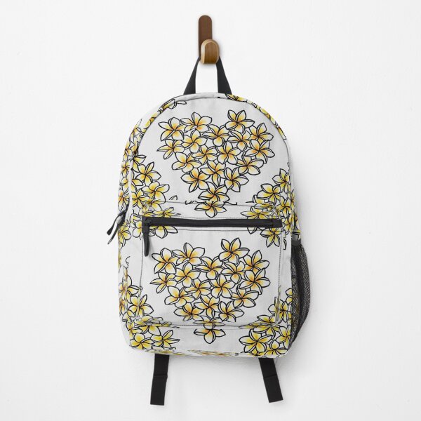 Item preview, Yellow Plumeria Hearts on White Background designed and sold by Lehuas.