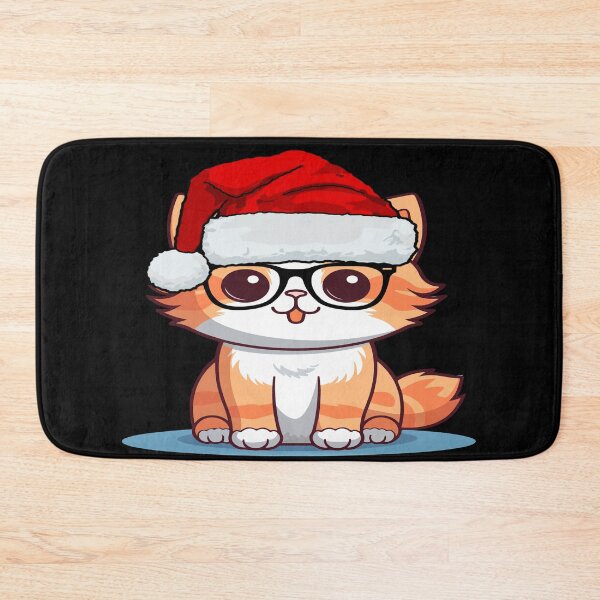 Item preview, A cat very happy to be a Santa in disguise designed and sold by The-Blue-Feline.