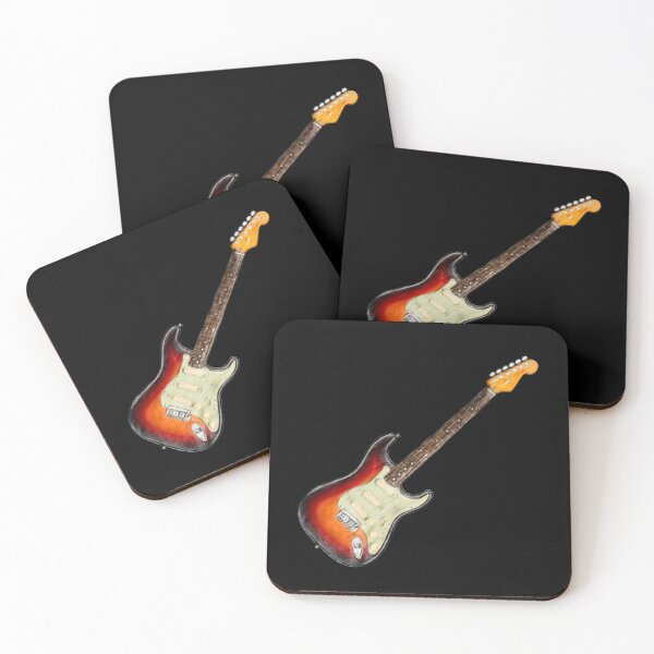 Item preview, Strat Style Guitar Color Pencil Sketch designed and sold by kakarikihill.