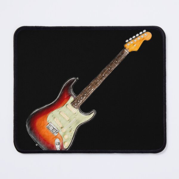 Item preview, Strat Style Guitar Color Pencil Sketch designed and sold by kakarikihill.