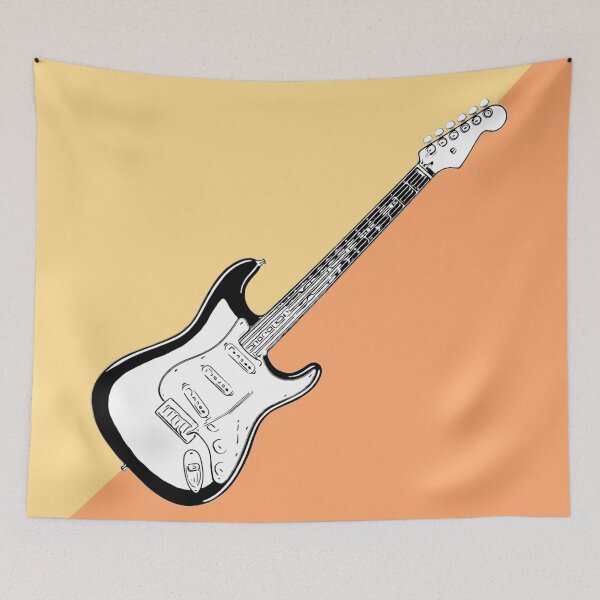 Item preview, Strat Style Electric Guitar Diagonal Line Art designed and sold by kakarikihill.
