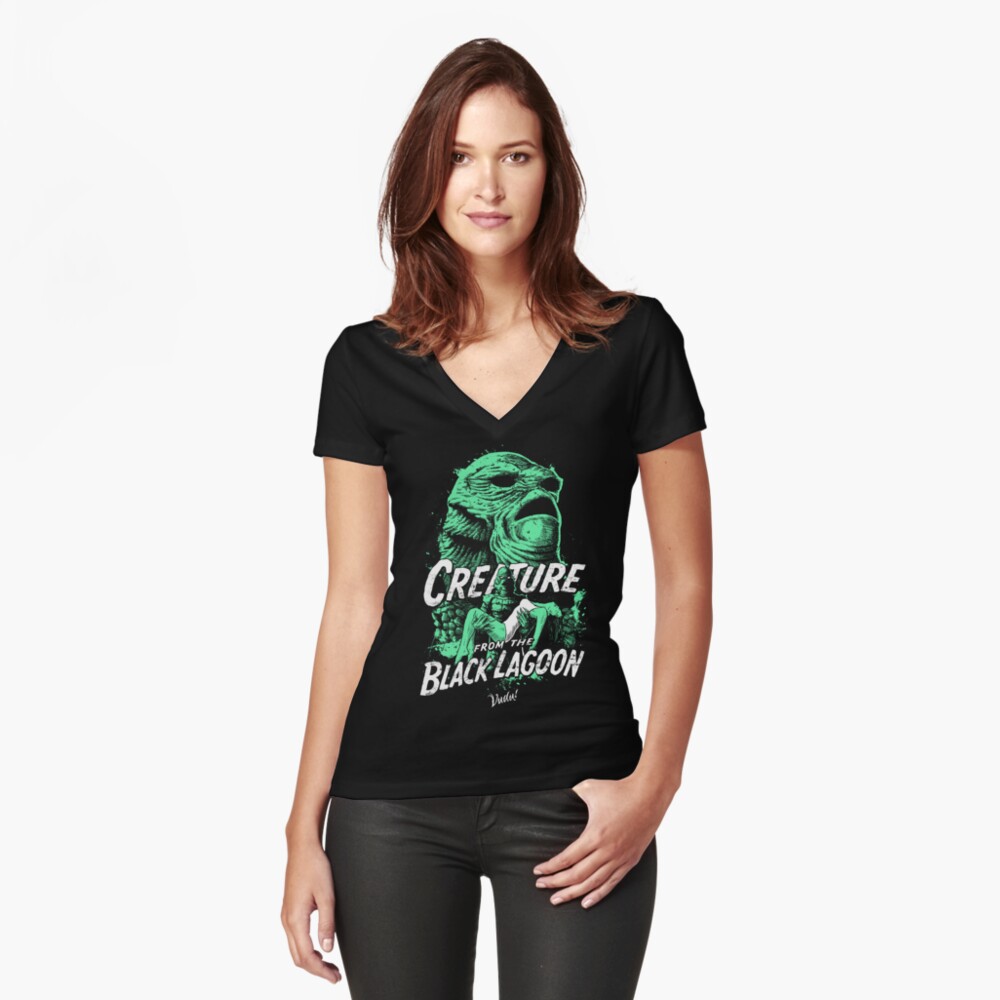 Item preview, Fitted V-Neck T-Shirt designed and sold by vudustudio.