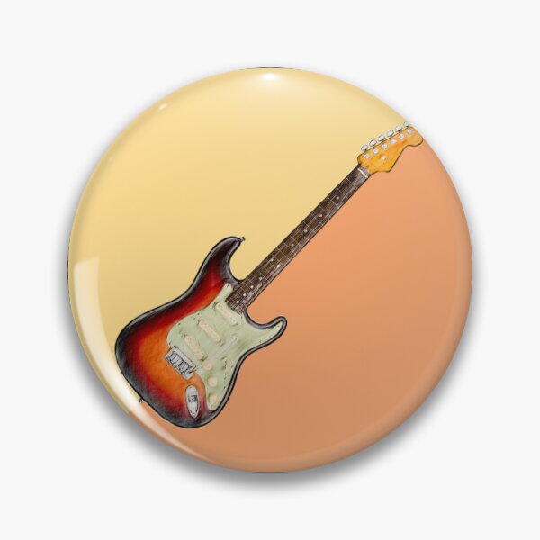 Item preview, Strat Style Electric Guitar Diagonal Colored Sketch Art designed and sold by kakarikihill.