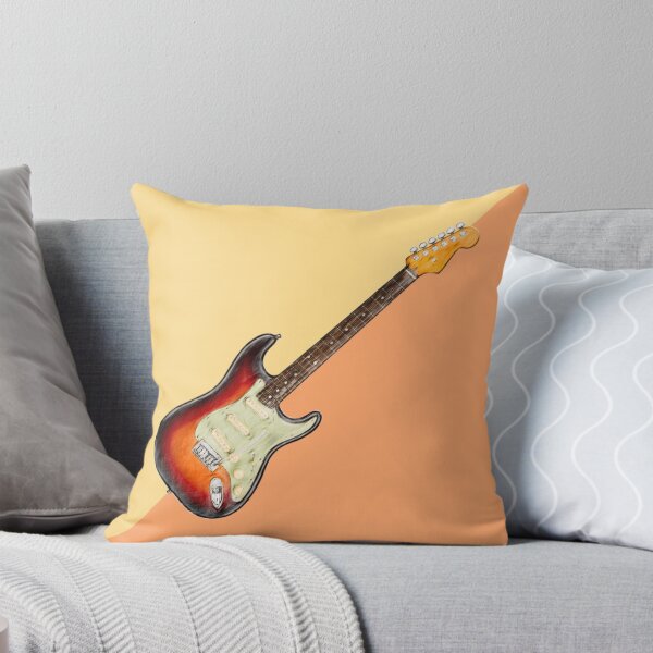Item preview, Strat Style Electric Guitar Diagonal Colored Sketch Art designed and sold by kakarikihill.