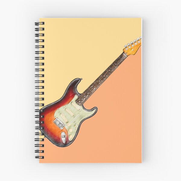 Item preview, Strat Style Electric Guitar Diagonal Colored Sketch Art designed and sold by kakarikihill.