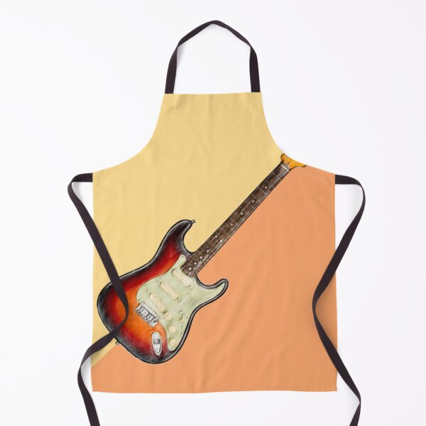 Item preview, Strat Style Electric Guitar Diagonal Colored Sketch Art designed and sold by kakarikihill.