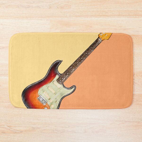 Item preview, Strat Style Electric Guitar Diagonal Colored Sketch Art designed and sold by kakarikihill.