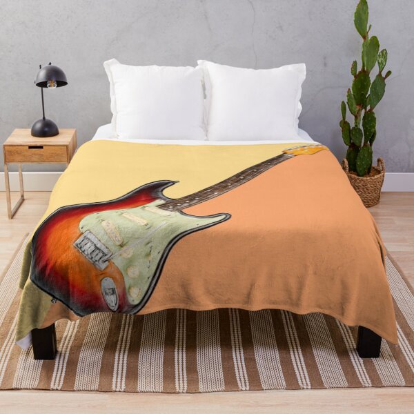 Item preview, Strat Style Electric Guitar Diagonal Colored Sketch Art designed and sold by kakarikihill.