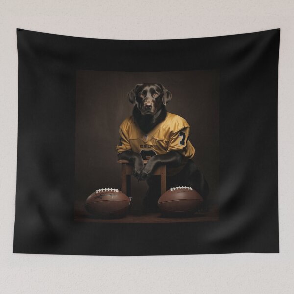 Item preview, Labrador Football Player designed and sold by Samuelsboro.
