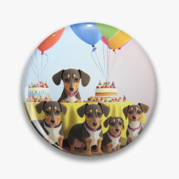 Item preview, Adorable Dachshund family at beautiful fun birthday party designed and sold by Tio-Tecun.