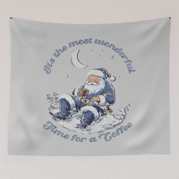 Item preview, Funny Christmas Santa Claus Drinking Coffee Wonderful Time designed and sold by nicksvp.