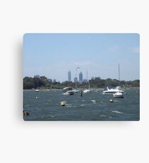 The Swan River On A Windy Day. Crawley. Canvas Print