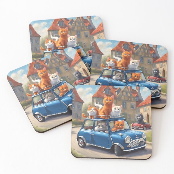 Item preview, Kitty Roadtrip - Charming Travel Companions designed and sold by inkArtistryfine.