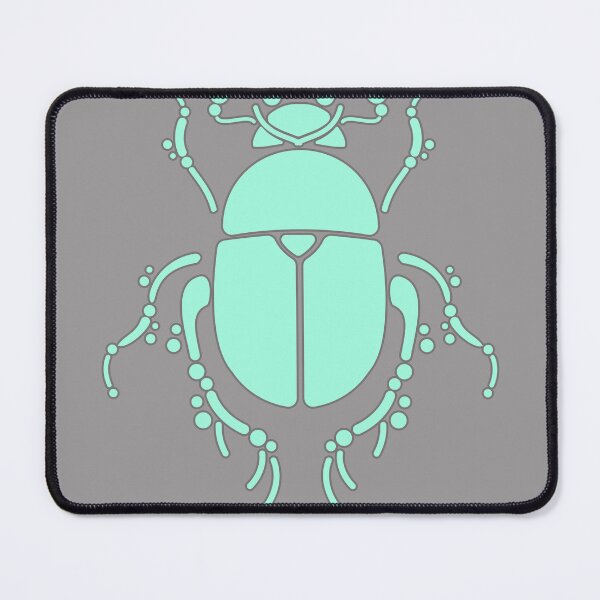 Item preview, Colorful, geometric beetle pattern.pastel turquoise. designed and sold by My-fake-places.
