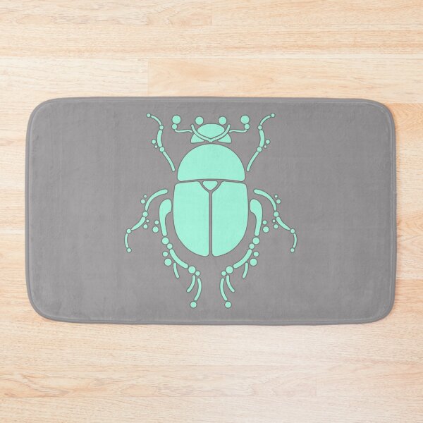 Item preview, Colorful, geometric beetle pattern.pastel turquoise. designed and sold by My-fake-places.