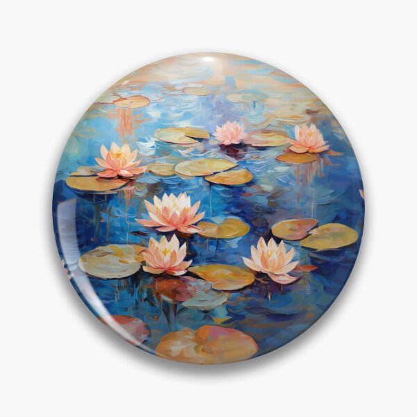 Item preview, Lotus and water surface - Impressionist painting style designed and sold by HAL2501.