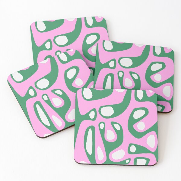 Item preview, Cool Mid Century Modern Abstract Pattern in Pink and Green designed and sold by Deutschic.