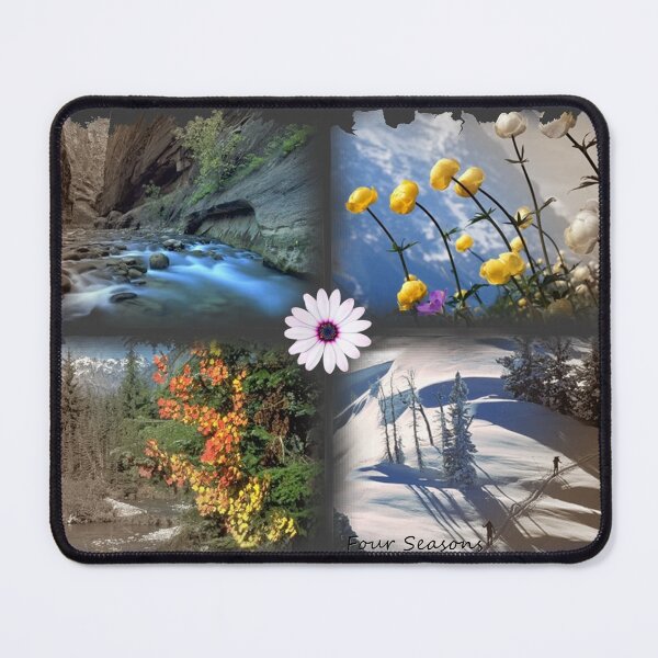 Item preview, Four seasons photo montage, color images with sepia effect designed and sold by evadesignbubble.